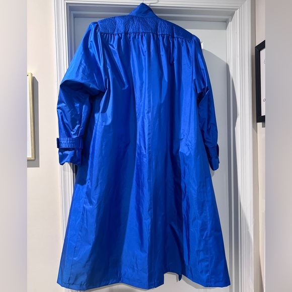 VTG Chiango by Fleet Street Electric Blue Trench Coat Quilted Insulated Liner - Picture 9 of 13